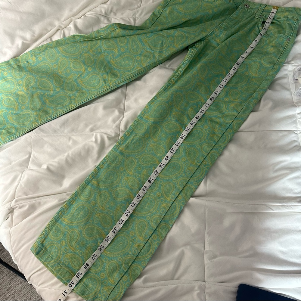 The Ragged Priest Green Patterned Straight Leg Jeans - Picture 12 of 15